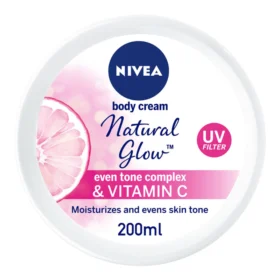 Nivea Natural Glow Body Cr. 200ml Jar (30%) (#)
