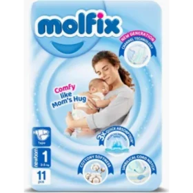 Molfix New Born No.1 11Pcs 2-5Kg حفاضة