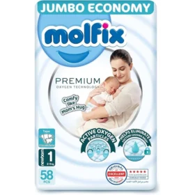 Molfix Premium Oxygen New Born No.1 58Pcs Jumbo (3)